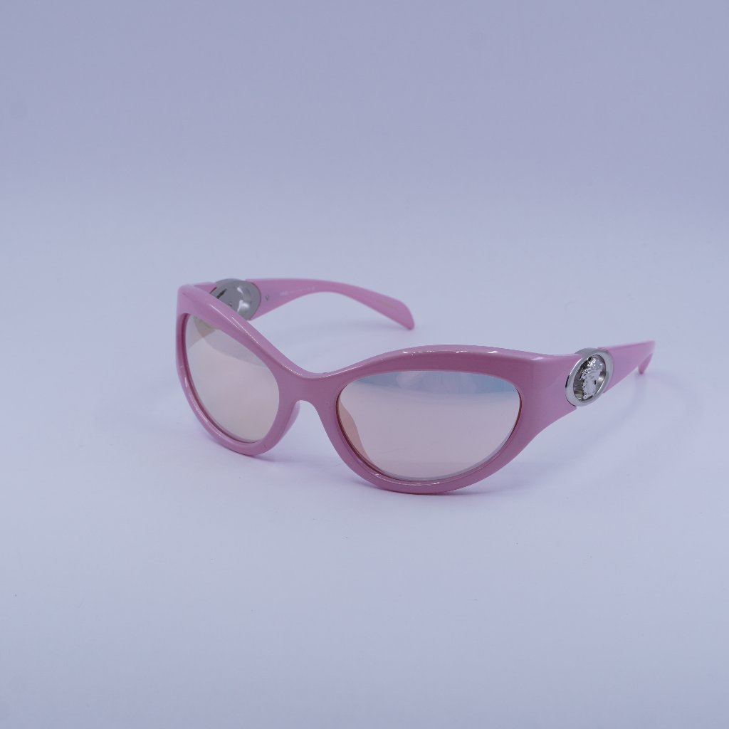 Versace Ve4485 5521/Z Sunglasses Shiny Pink Cat Eye Frame, Pink Lenses